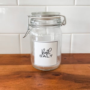 Printed and ready to ship! Bath salt vinyl label, modern label for DIY bath salt