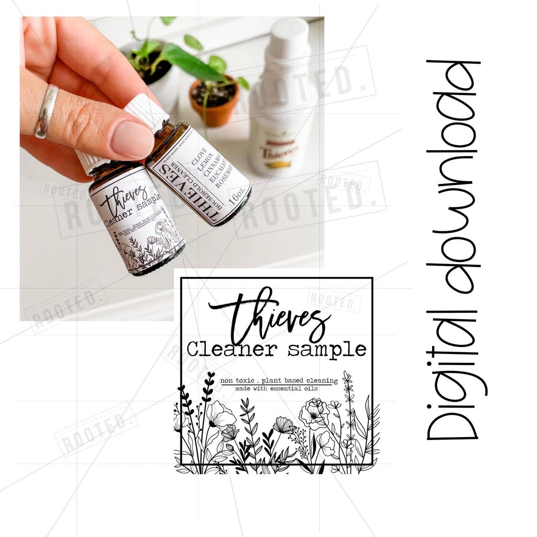Ready to Download and Print Thieves Cleaner Sample Labels for 15ml ...