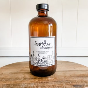 Printed and ready to ship! Laundry detergent vinyl label, laundry label