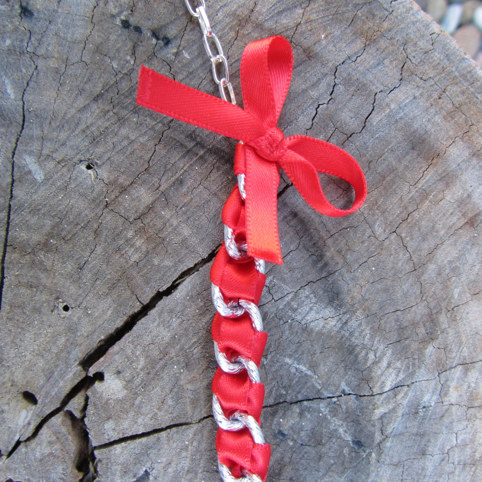Red Ribbon Bracelet Woven Ribbon Bracelet Bow Bracelet Gift Etsy