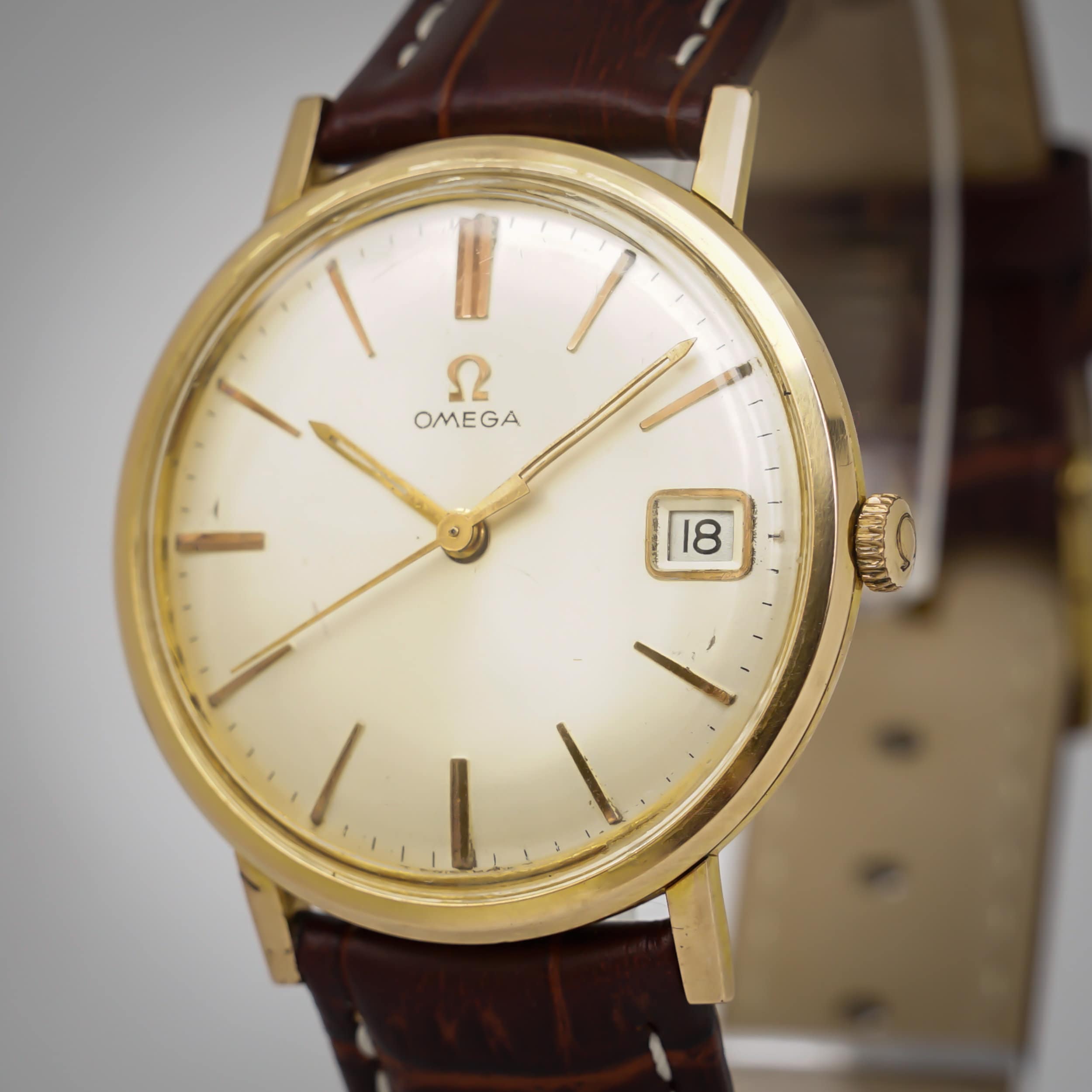 Omega 1964 Video Men S 20 Mc Gold Plaque Classic Dress Watch | Etsy