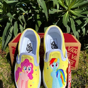 Custom Galaxy Forest Painted Vans Canvas Shoes for Kids or Adults