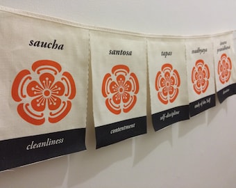 Yama and Niyama Yoga Prayer Flag