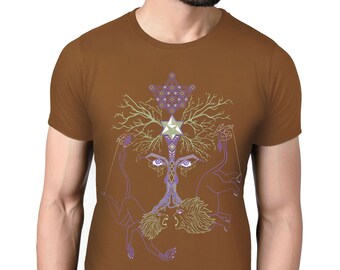 Snake Visionary art Shiva Shirt Elephant Shirt Meditation shirt-Yoga Clothing Third Eye Shirt-Spiritual T shirt OM Ganesh T shirt