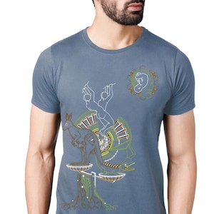 Rebirth Psychedelic Men&#39;s T-shirt - Trippy graphic T-shirt - Surreal Art T-shirt- festival clothing- Psytrance clothing- Boyfriend gift
