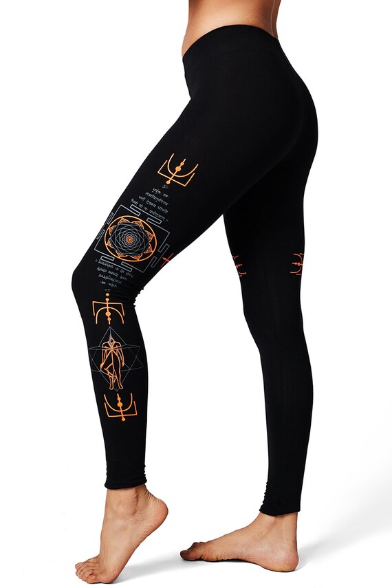 Sacred Geometry Yoga Leggings Indian 
