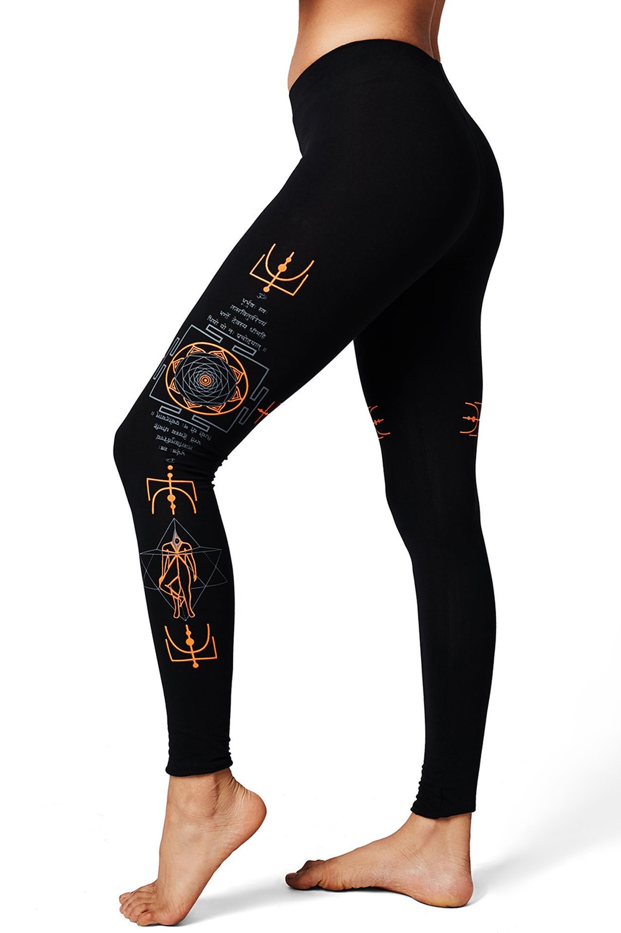 Sacred Geometry Yoga Leggings Indian 