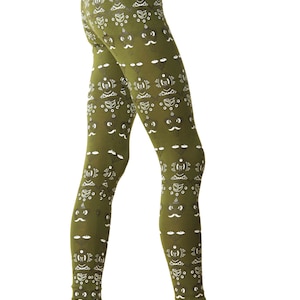 Space printed rave leggings, Sacred Geometry all over print leggings, Yoga pants, Psy Trance Goa clothing, Trippy eyes, psychedelic legging