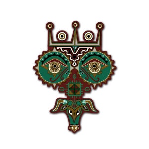 Bull&#39;s eye Magnet-Fridge Magnet-Art Magnet-Trippy Psychedelic Gift- Geometric magnet-Tribal art-Pagan art gift-Home decor-Celtic-Norwegian