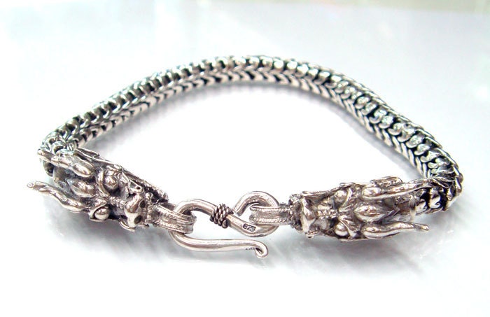 Bracelet Sterling Silver Dragon Power Full - Etsy