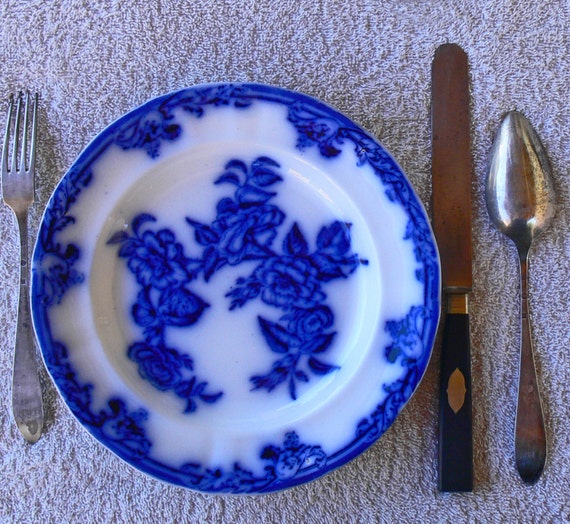 美品 オランダ ペトルス・レグー社 AUROREA 盛り皿 フローブルー