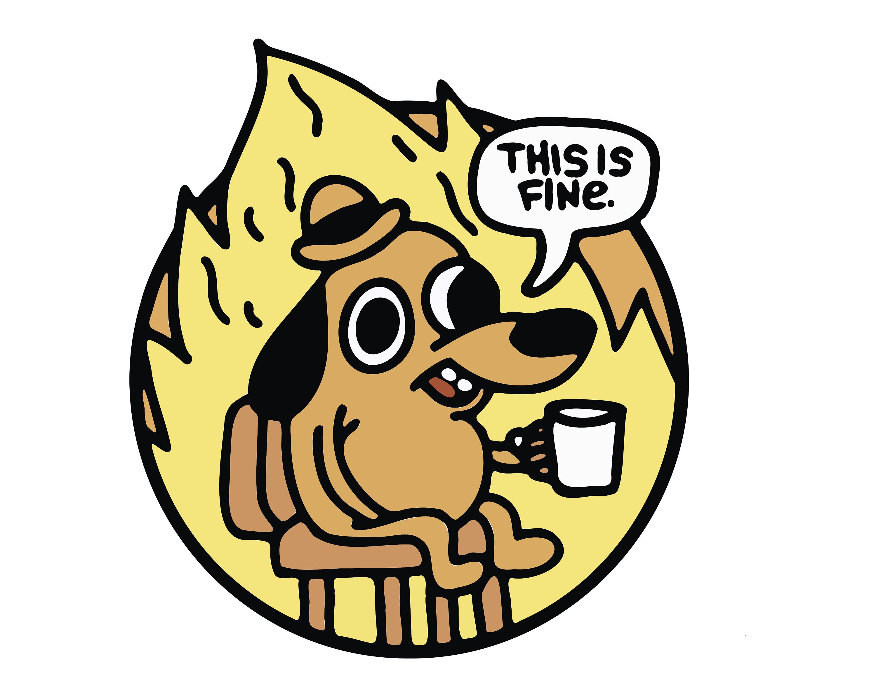 This is Fine, This is Fine Meme SVG Instant Download SVG, PNG, Eps, Pdf ...