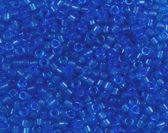 DB 1318 Perles Miyuki Delica 11/0 DB1318 Dyed Transparent Capri Blue 5g