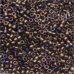 DB 0007 Miyuki Delica Beads 11/0 DB0007 Metallic Brown Iris per 5g