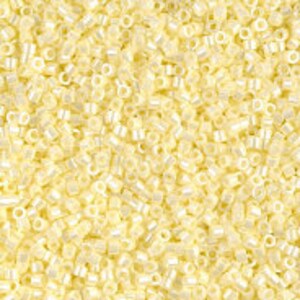 DB 1501 Miyuki Delica Beads 11/0 DB 1501 Opaque Pale Yellow AB per 5 g