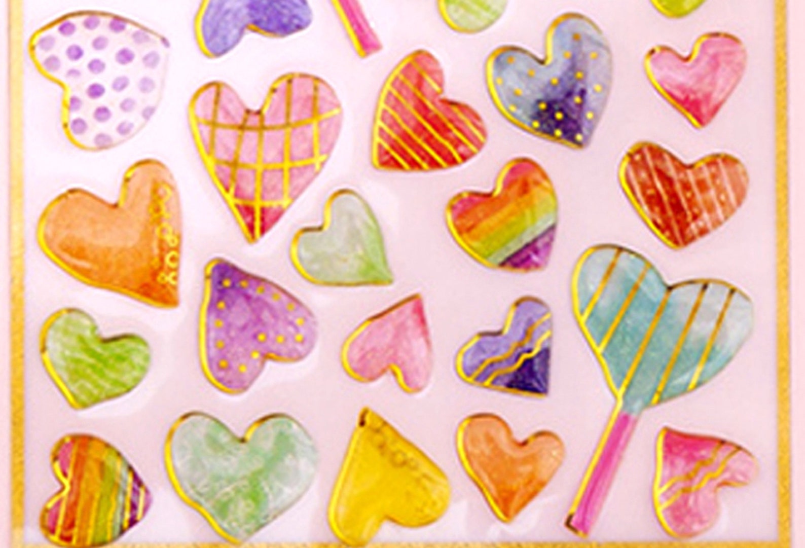glitter heart stickers 3d rainbow love spots scrapbooking etsy