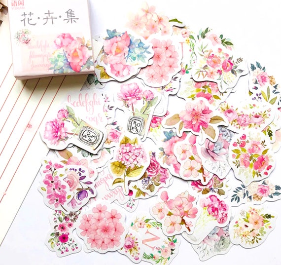 Scrapbooking Stickers Flowers, Flower Stickers Crafts