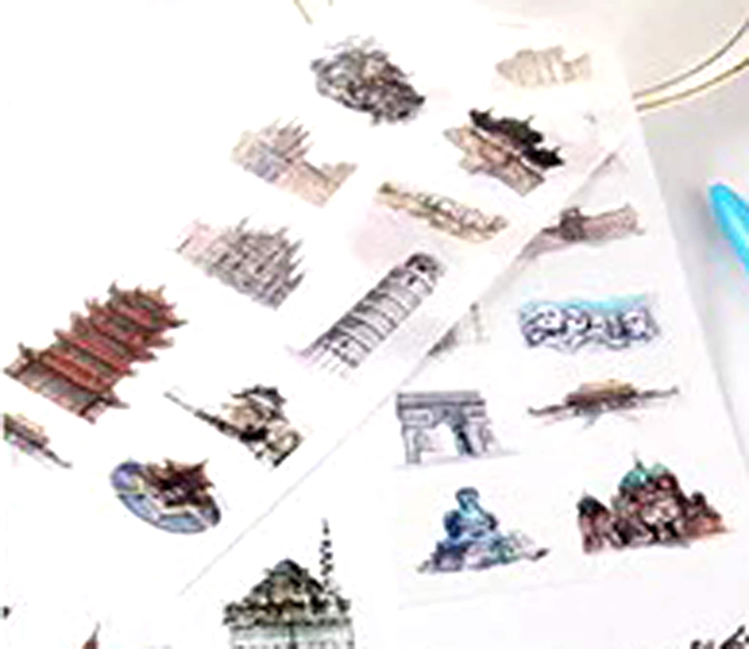 Landmark Stickers World Monument Statue Cathedral Building | Etsy