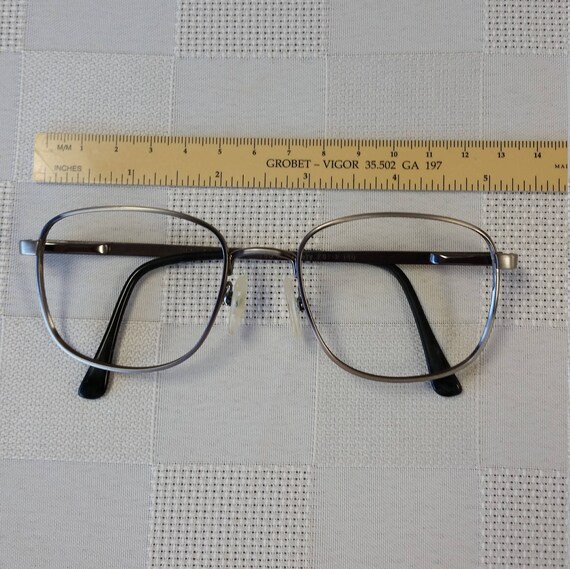 1960s AO Safety Frame; Silver Metal w/ Spring Hinges;… Gem