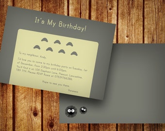 Totoro Invitation Etsy