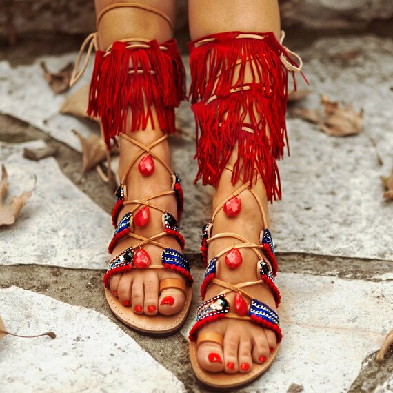 gladiator boho sandals