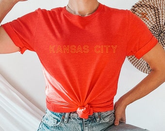 Kansas City Outline Tee | Kansas City Pride Shirt | Unisex Short Sleeved Shirt | Multiple Color Options | Made To Order