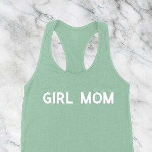 Girl Mom Tank Top | Women&#39;s Racerback Tank Top | Multiple Color Options | Made To Order