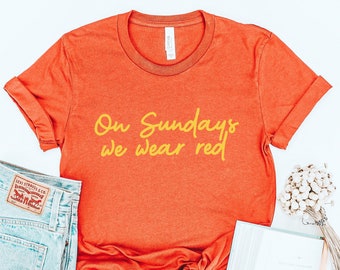 On Sundays We Wear Red Tee | Kansas City Pride Shirt | Unisex Short Sleeved Shirt | Made To Order