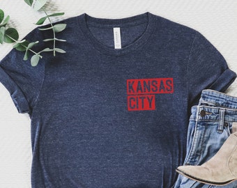 Kansas City Block-shirt | Kansas City Pride-shirt | Uniseks overhemd met korte mouwen | Meerdere kleuropties | Op bestelling gemaakt