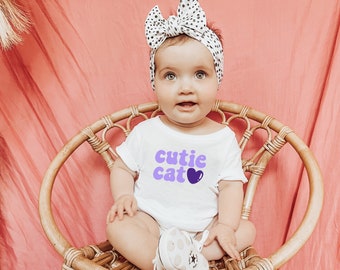 Cutie Cat | Baby One Piece | Multiple Color Options | Made To Order