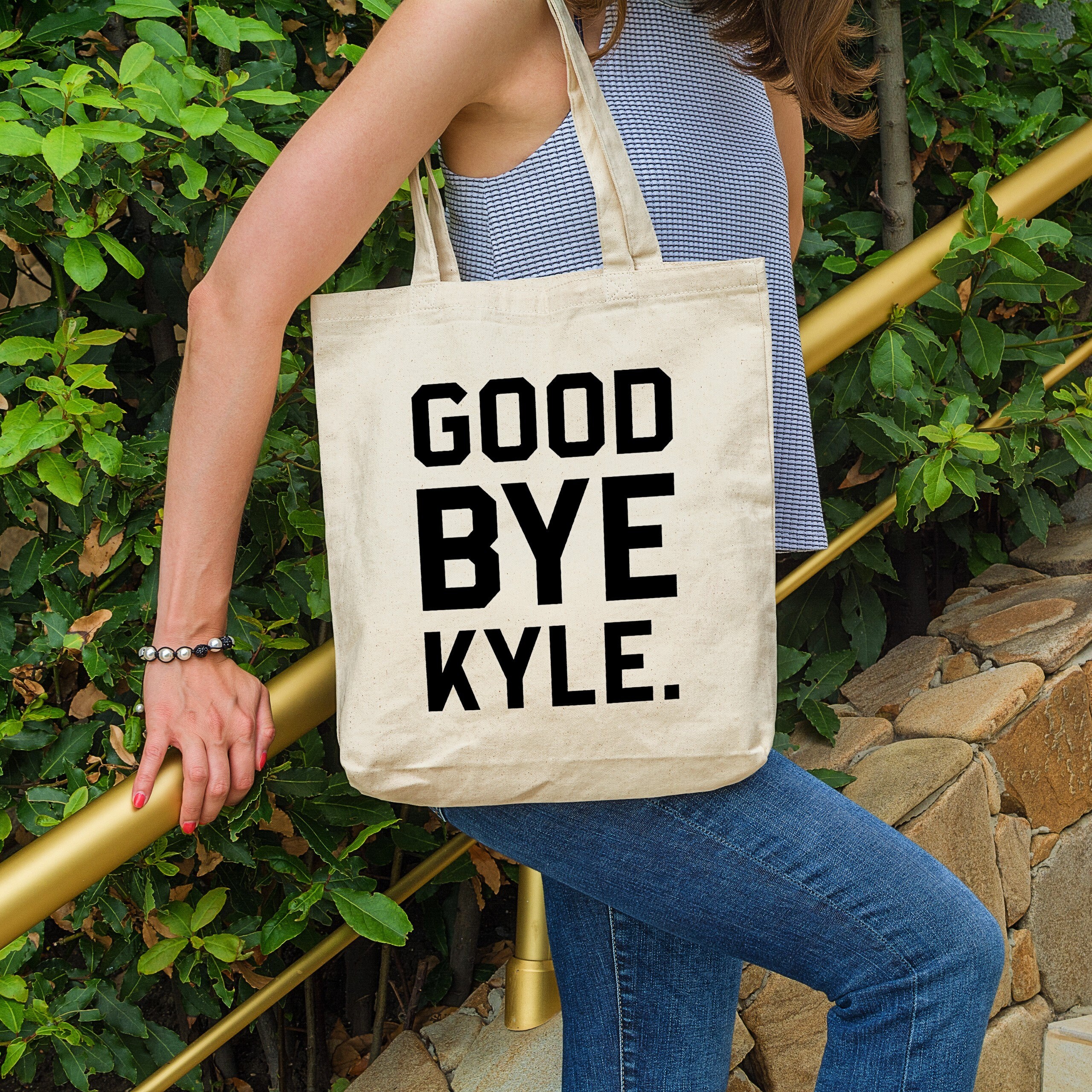 Au revoir Kyle. | Sac fourre-tout en toile | Options de couleurs multiples | Sur commande