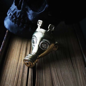 The Gas Mask Ring. Original made and designed by Defy. / Unique jewelry / Dark style accessories /Special design