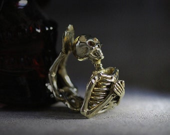 Human Skeleton Ring - Original Design by Defy / Statement Ring Jewelry