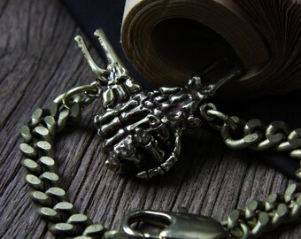 Handmade jewelry  Dark style. OT-LOCK Sacred heart Bracelet - Original design and made by Defy
