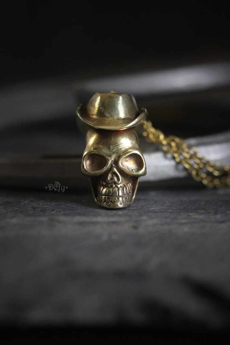 Pendant Jewelry Accessories Skull Cowboy Charm Necklace by Defy
