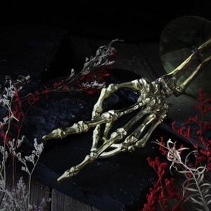 V.4 The Hand skeleton Home Decoration and Jewelry Display.Normal Brass color/Original made and designed by Defy. / Unique home decoration