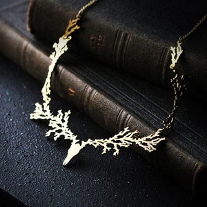 Deer skull with branch Necklace./ Brass,Gold and Silver color / Unisex jewelry / Only at DEFY JEWELRY / Handmade accessories / Unique style.