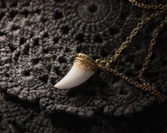 Fang Necklace by Defy/Hand-Painting Version/Charm Fang Necklace/Fang Pendant/Rock Charm Necklace
