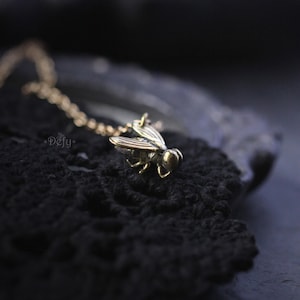 Fly Charm Necklace by Defy - Cool Pendant Jewelry Accessories - Metal Work