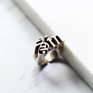 THE Word on Ring "SIN" original made and designed by Defy /Unique jewelry / Dark style accessories /Special design /word ring /letters ring