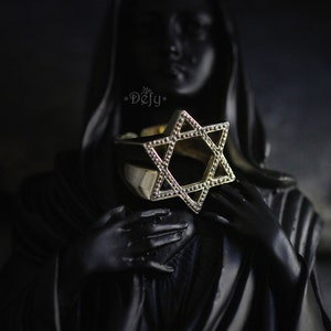 Hexagram Ring by Defy Six-pointed Geometric Star Rings Statement jewelry Accesories image 3