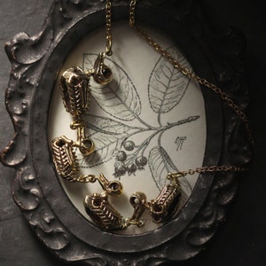 Mallard Mother Duck and Ducklings Skeleton Charm Necklace by Defy / Original Design Handmade Jewelry
