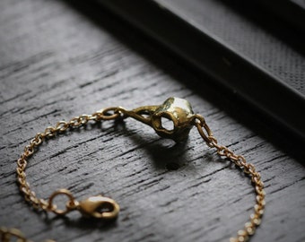 The Raven Skull Bracelet (Small Size) - Original design and made by Defy - /Biker and Gothic style /Dark style jewelry / Unique design