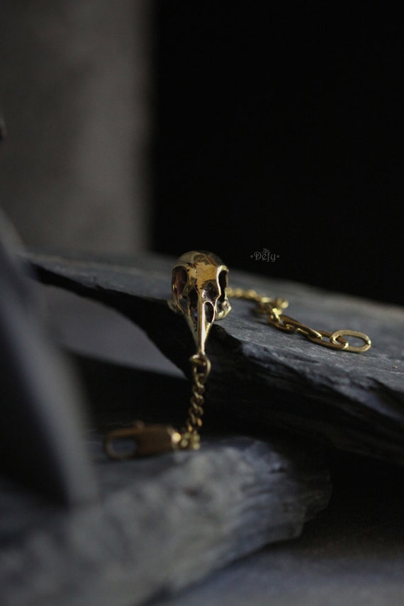 Raven skull bracelet clearance