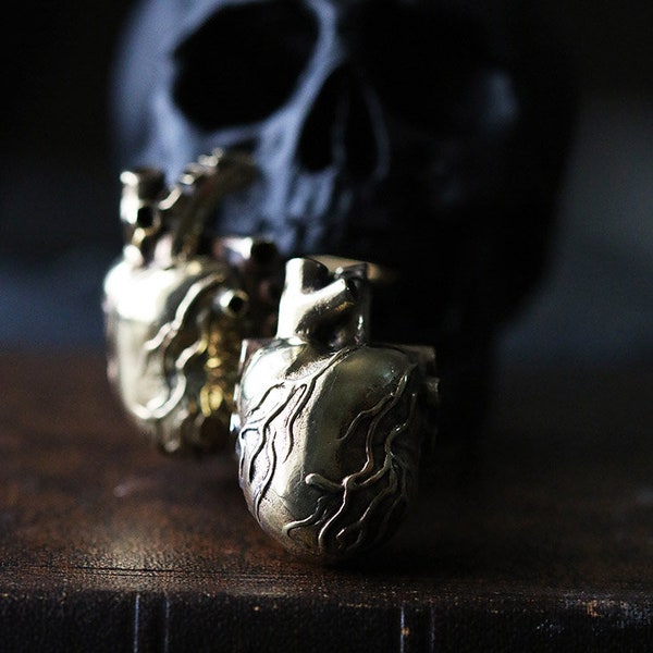 The Anatomy Heart Cufflinks - Original made and designed by Defy / Men jewlery / Biker accessories