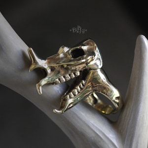 Rhino Skull Statement Ring by Defy - Original Handmade Jewelry/skull ring /Dark and Gothic style