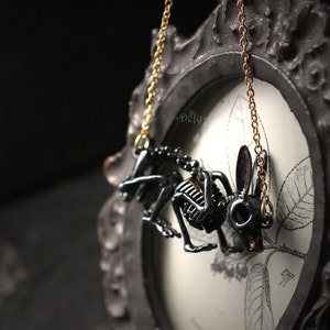 Black Rabbit Skeleton Necklace by Defy / Cool Statement Jewelry