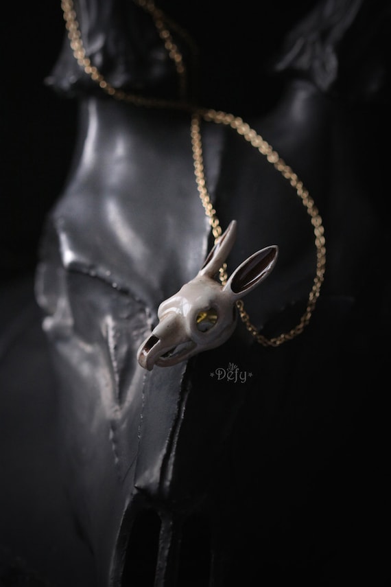 ネックレス・ペンダント Rabbit Skull Necklace Rabbit Skull Charm Necklace - Painted Version by Defy