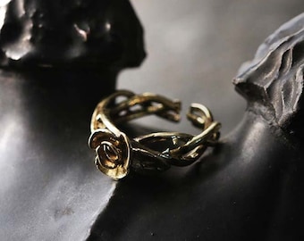 Rose and Thorn Ring Original Design and Made by Defy Unique