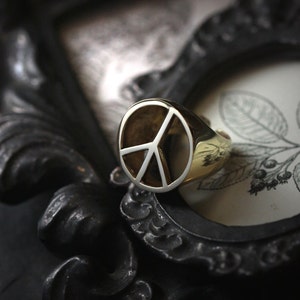 Peace Ring original made and designed by Defy. / Unique jewelry / Dark style accessories /Special design